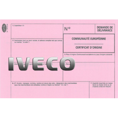 European Certificate of Compliance for Heavyweight Iveco Vehicles