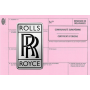Certificado europeo de cumplimiento para Rolls de coche Royce