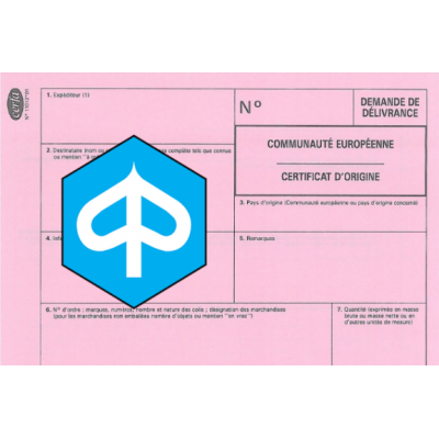 Certificado Europeu de conformidade para 2 rodas PIAGGO