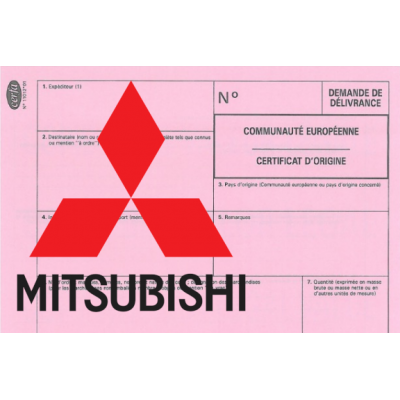 Certificado Europeu de Conformidade para a Mitsubishi comercial